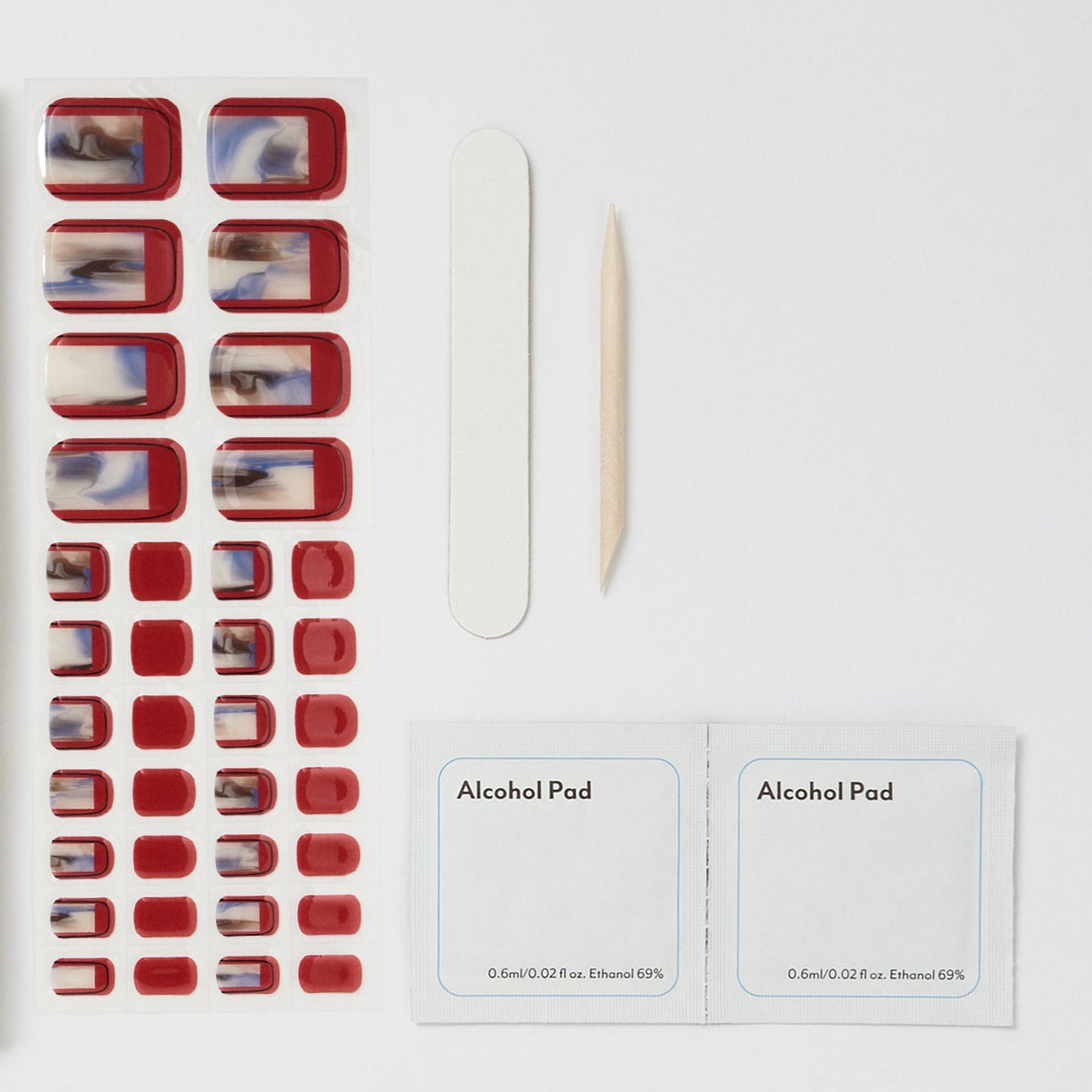 Raw Gel Nails - Heat meets calm (Toe Nails Serie)