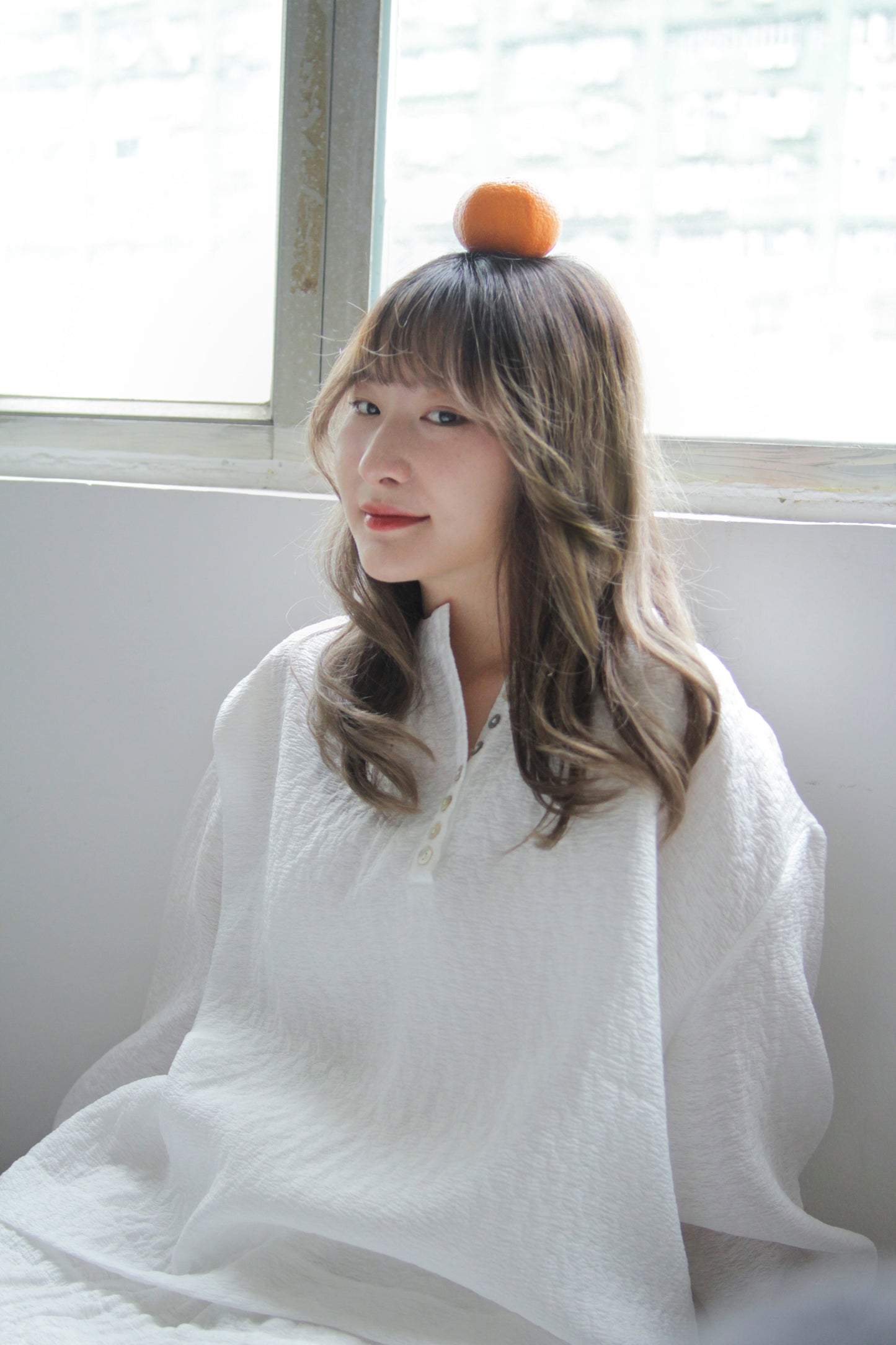 Buttons and Pattern Top - White