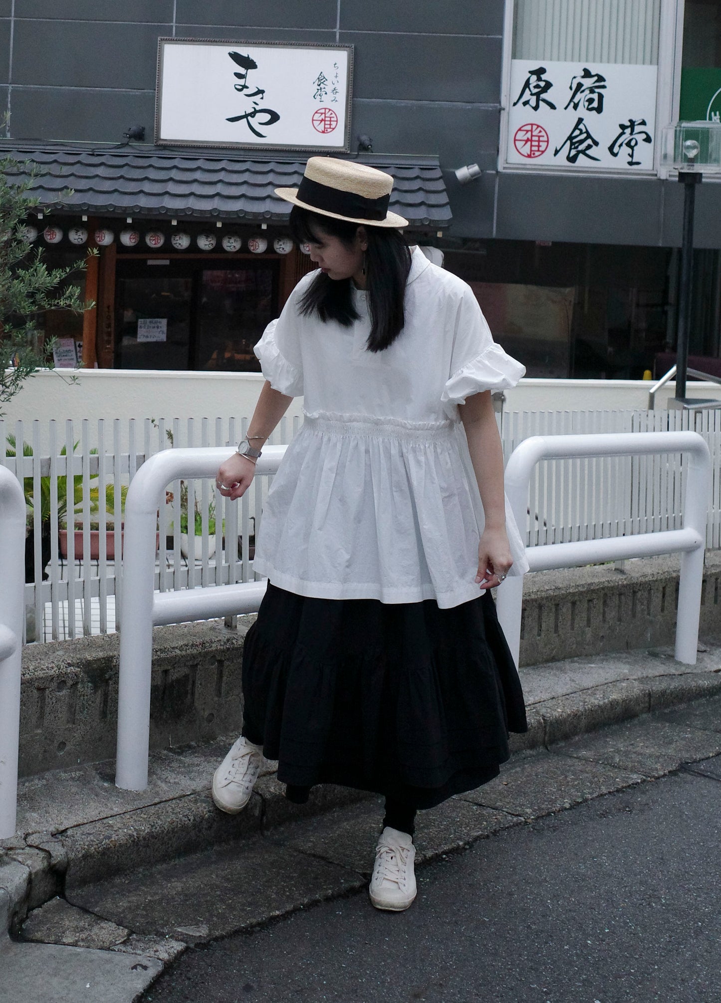 Petalage Double-layer Skirt - Black (Pre-Order)