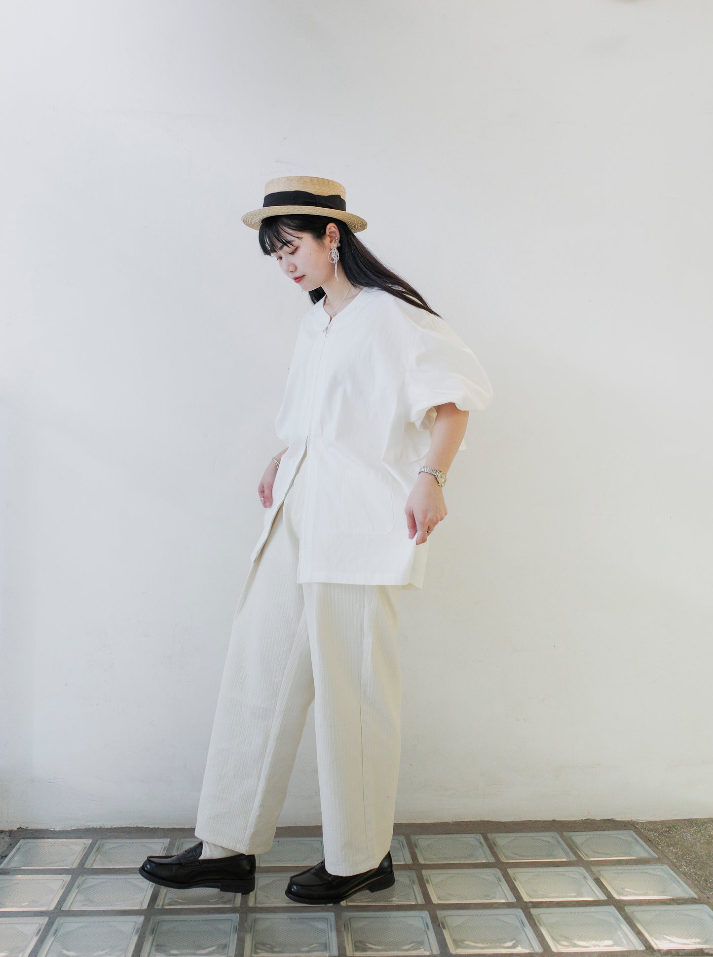 Texture Pants - White(Pre-Order)
