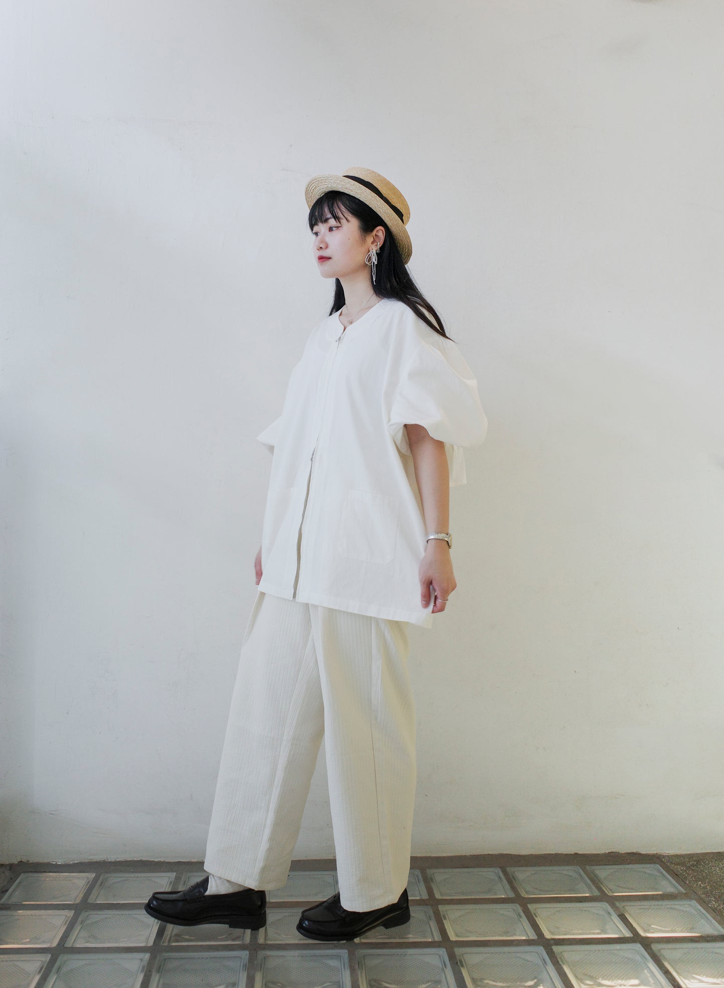 Texture Pants - White(Pre-Order)