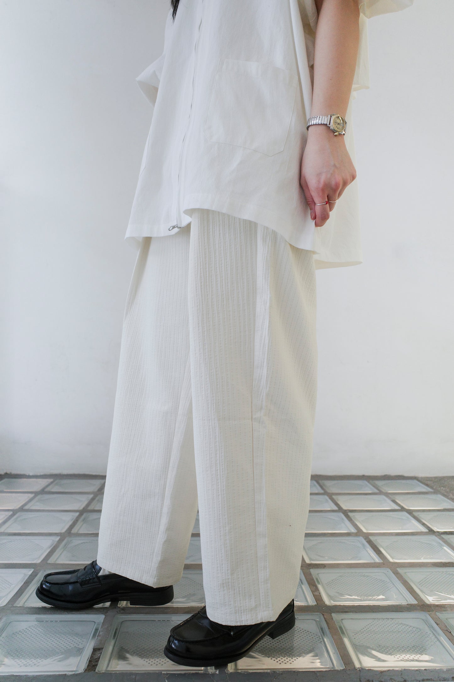 Texture Pants - White(Pre-Order)