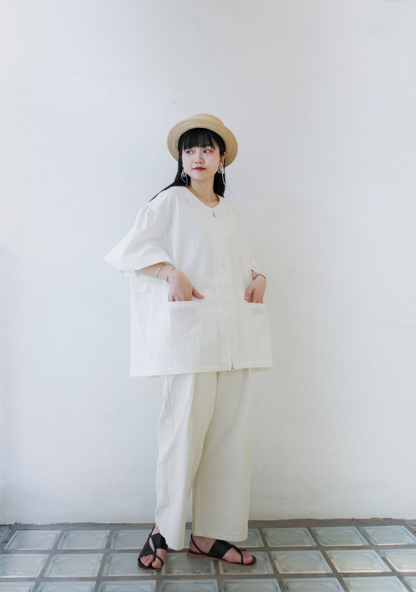 Texture Pants - White(Pre-Order)