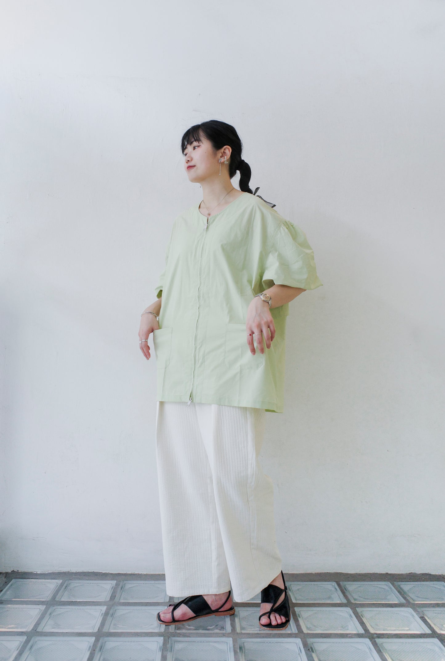 Texture Pants - White(Pre-Order)