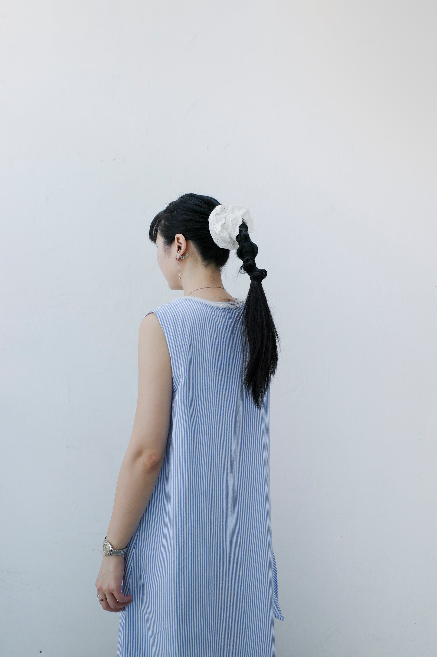 Joyyo Dress - Stripes Blue x White  (Pre-order)