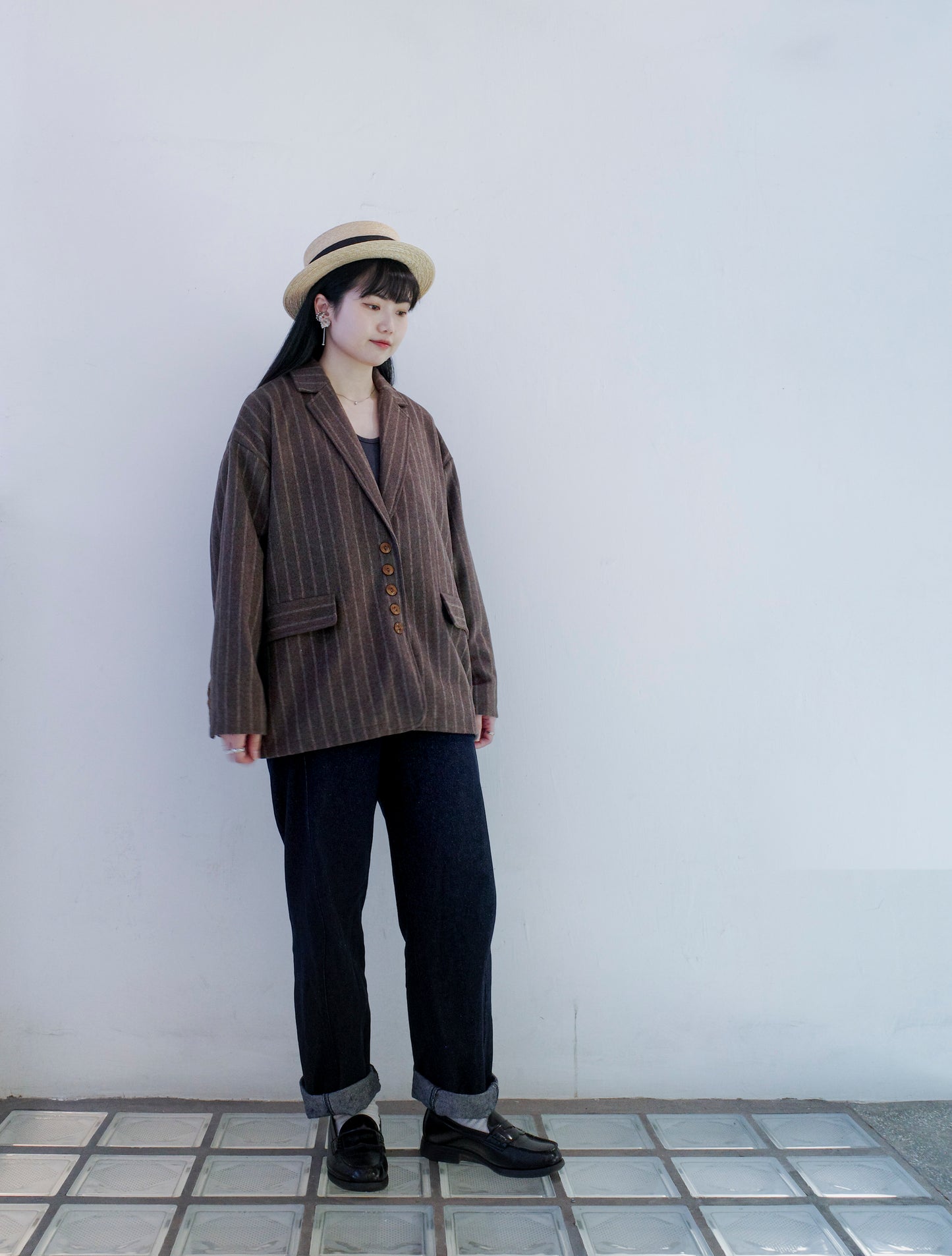 Wool Blazer - Brown (Pre-order)