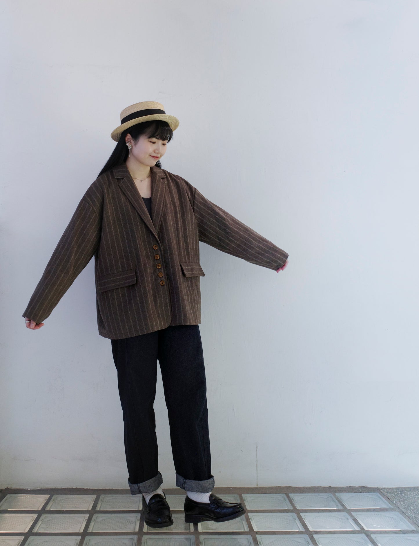 Wool Blazer - Brown (Pre-order)