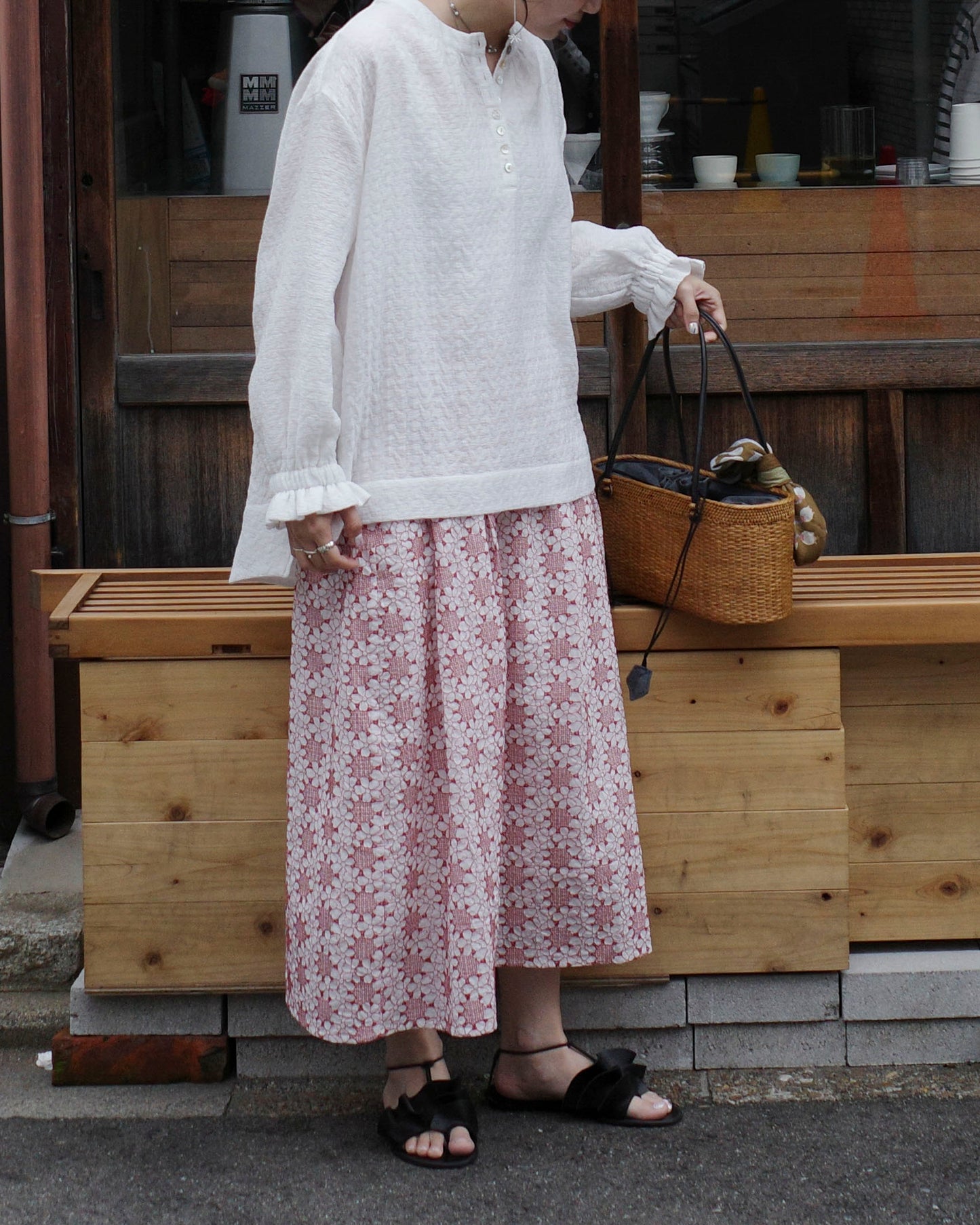 Rosie Embroidery Skirt - Red
